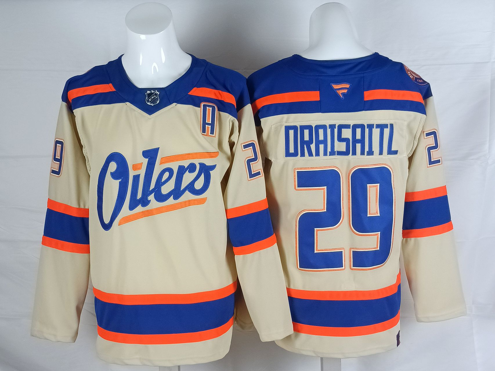 Men Edmonton Oilers #29 Draisaitl Cream 2025 NHL Jersey style 001